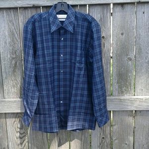 ROBERTA di CAMERINO MENS PLAID SHIRT NWOT
